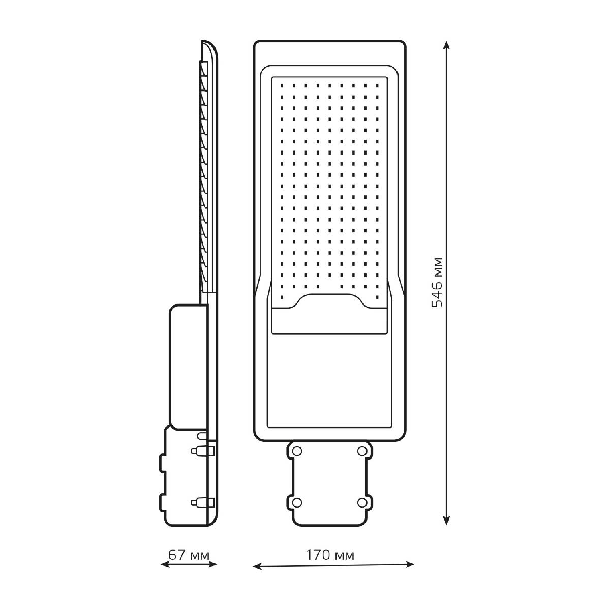 Уличный светодиодный консольный светильник Gauss Avenue 629534320