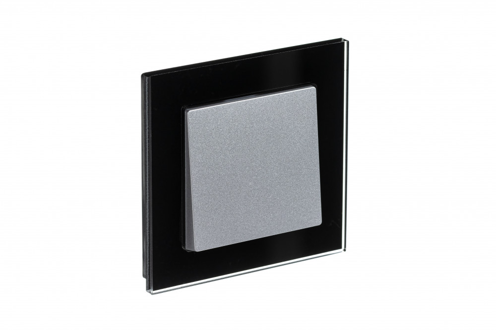 Рамка 1-постовая Systeme Electric AtlasDesign Nature, стекло черный ATN321001