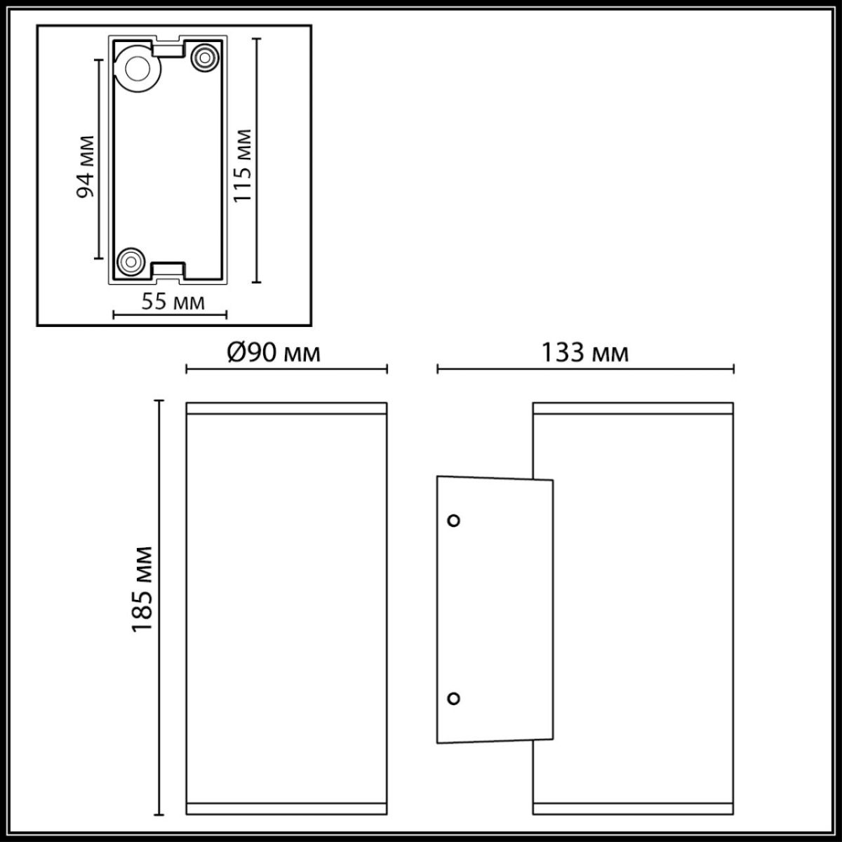 Уличный настенный светильник Odeon Light Nature Long 7142/24WL