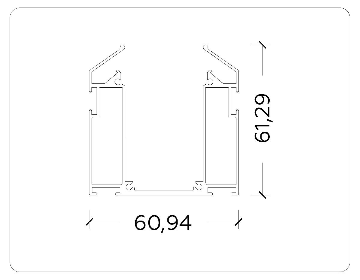Корпус для накладного шинопровода Ambrella Light Magnetic 220V GL1014