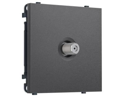 Комплект механизма TV розетки SAT SIGMA Антрацит серый 5-2400MHz 3.5dB QUANT PRO Ambrella Volt MS663050 (SP6630, PR215)