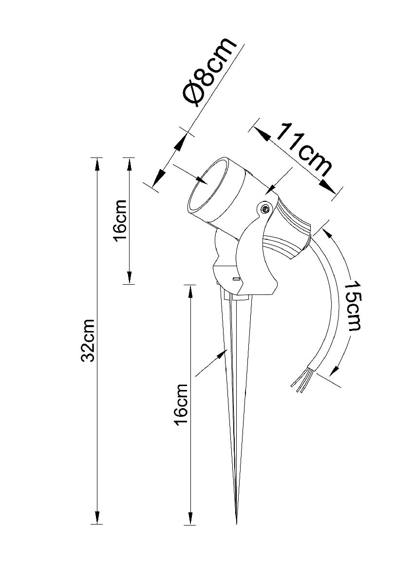 Грунтовый светильник Arte Lamp Elsie A4715IN-1BK