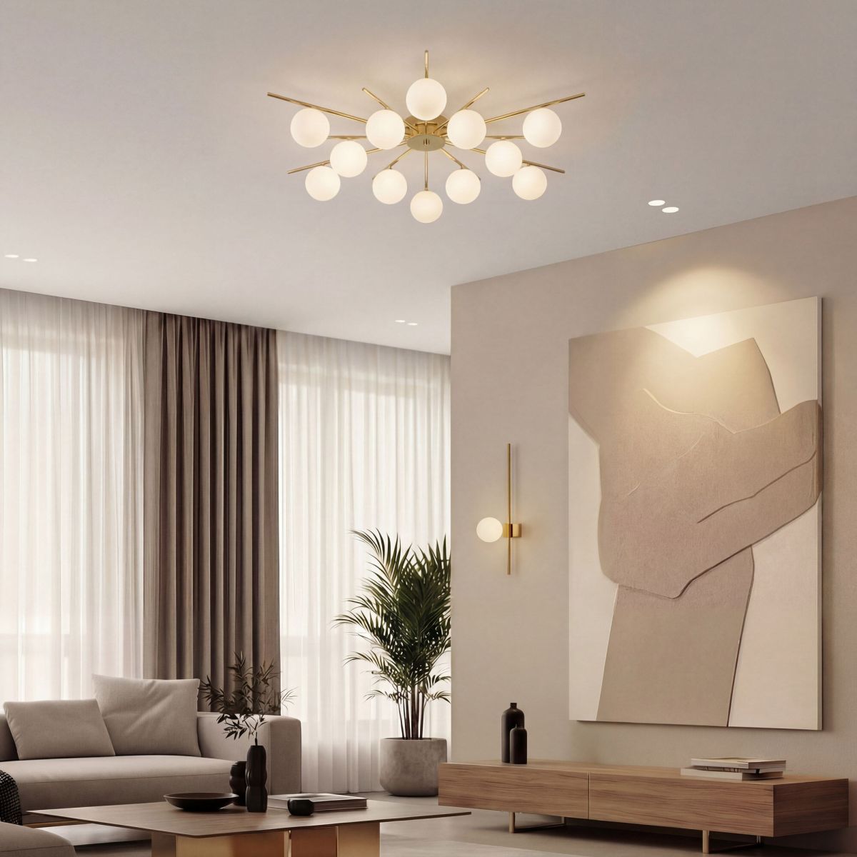 Потолочная люстра Eurosvet Sabina 302001/12 латунь Smart a072017