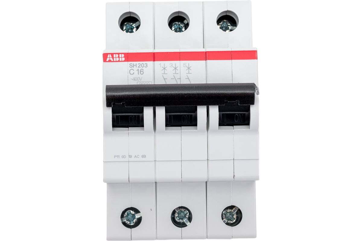 Автоматический выключатель ABB SH203 3-полюсный C16 6кА