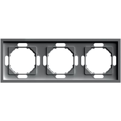 Рамка 3-местная Stekker Эмили PFR00-5003-09 антрацит soft touch 49938