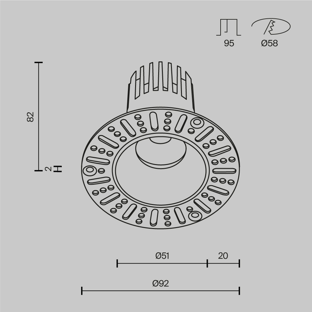 Встраиваемый светильник Maytoni Technical Dip DL124-10W-2.7K-TRS-B