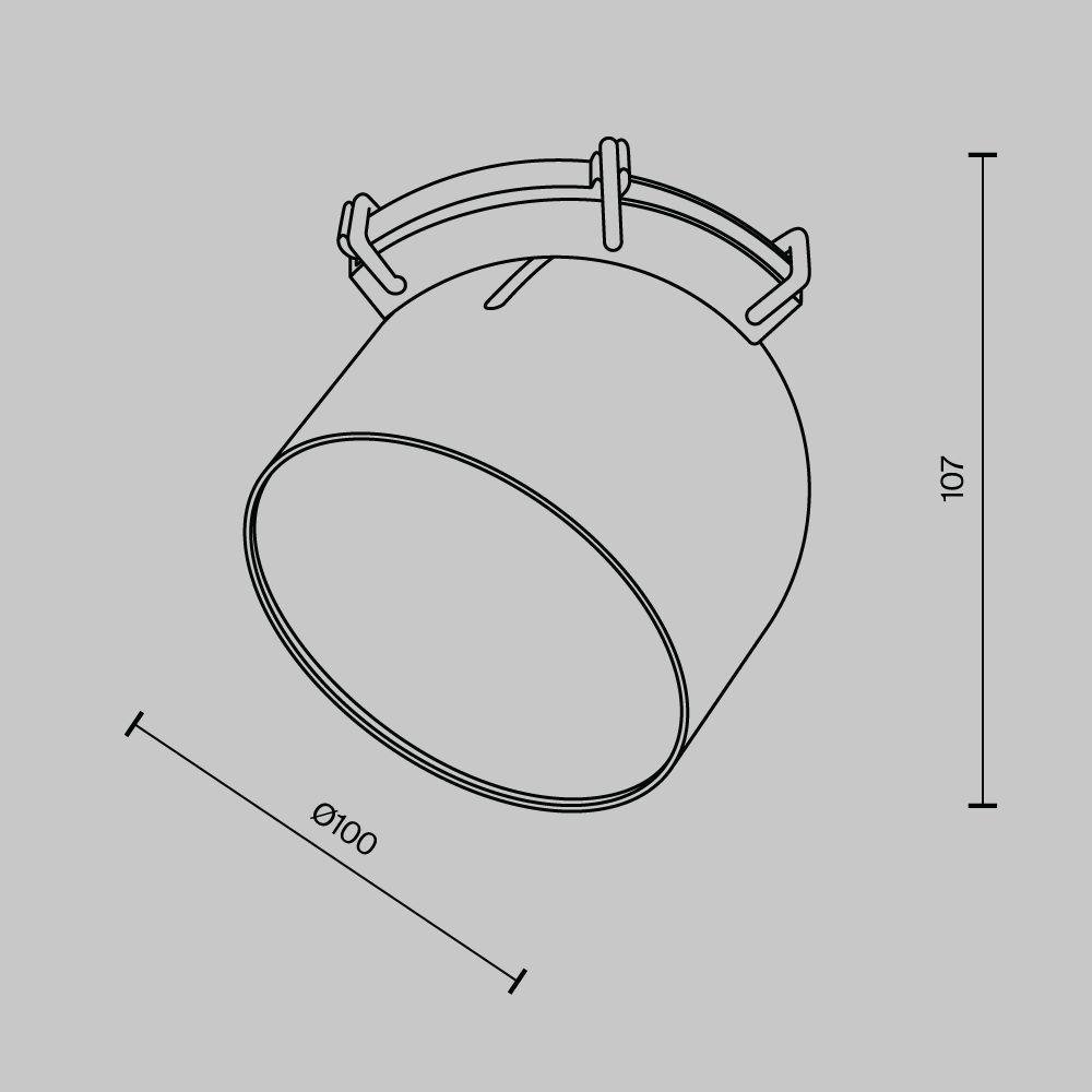 Подвесной светодиодный светильник Maytoni Technical Pendant system Parity Cup TR124B-12W3K-W
