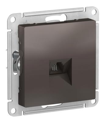 Розетка телефонная RJ11, механизм Systeme Electric AtlasDesign Мокко ATN000681