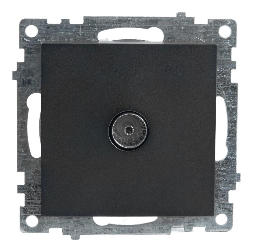 Розетка телевизионная TV Stekker Катрин графит GLS00-7108-06 49419