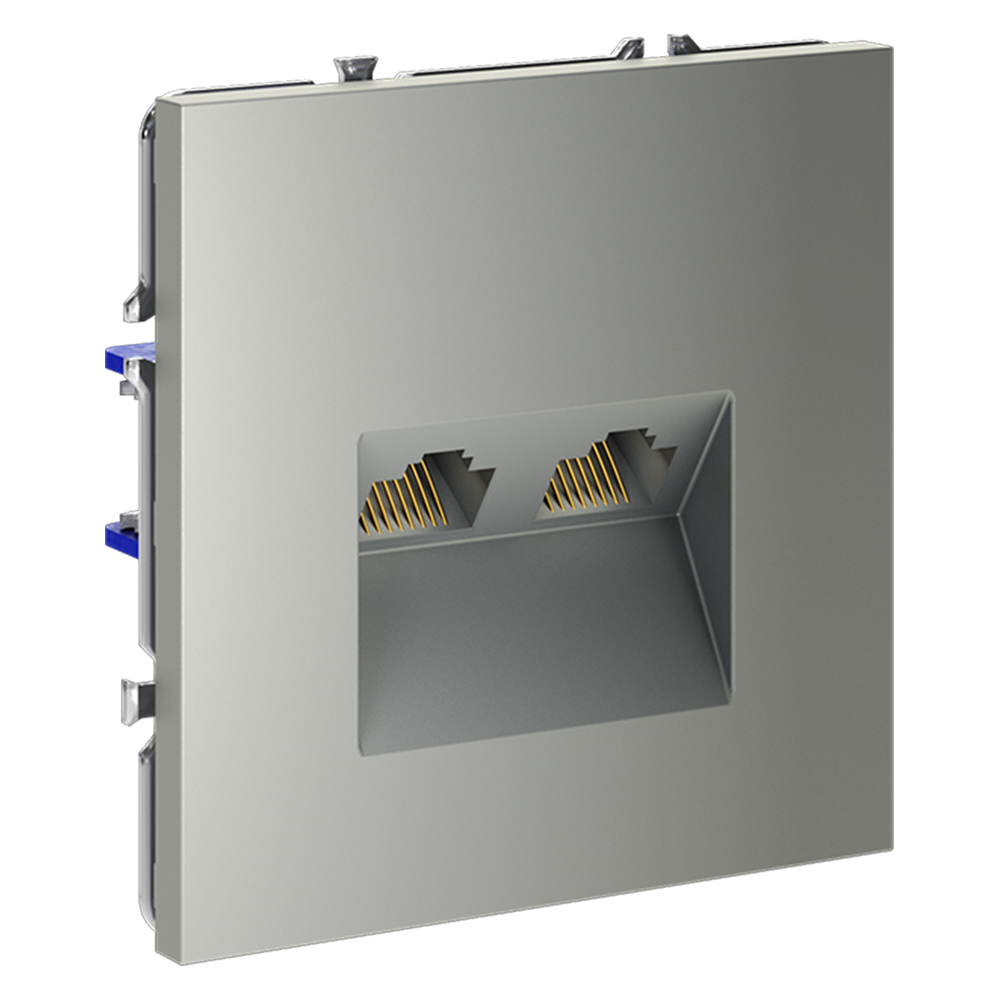 Розетка компьютерная двойная Voltum S70 VLS060205
