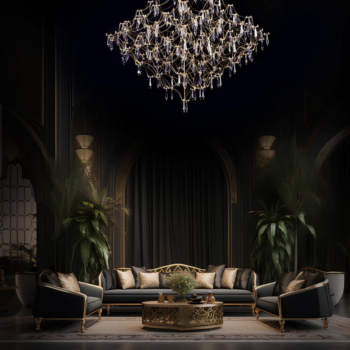 Подвесная люстра Loft IT Mira 10259/800 Gold Asfour