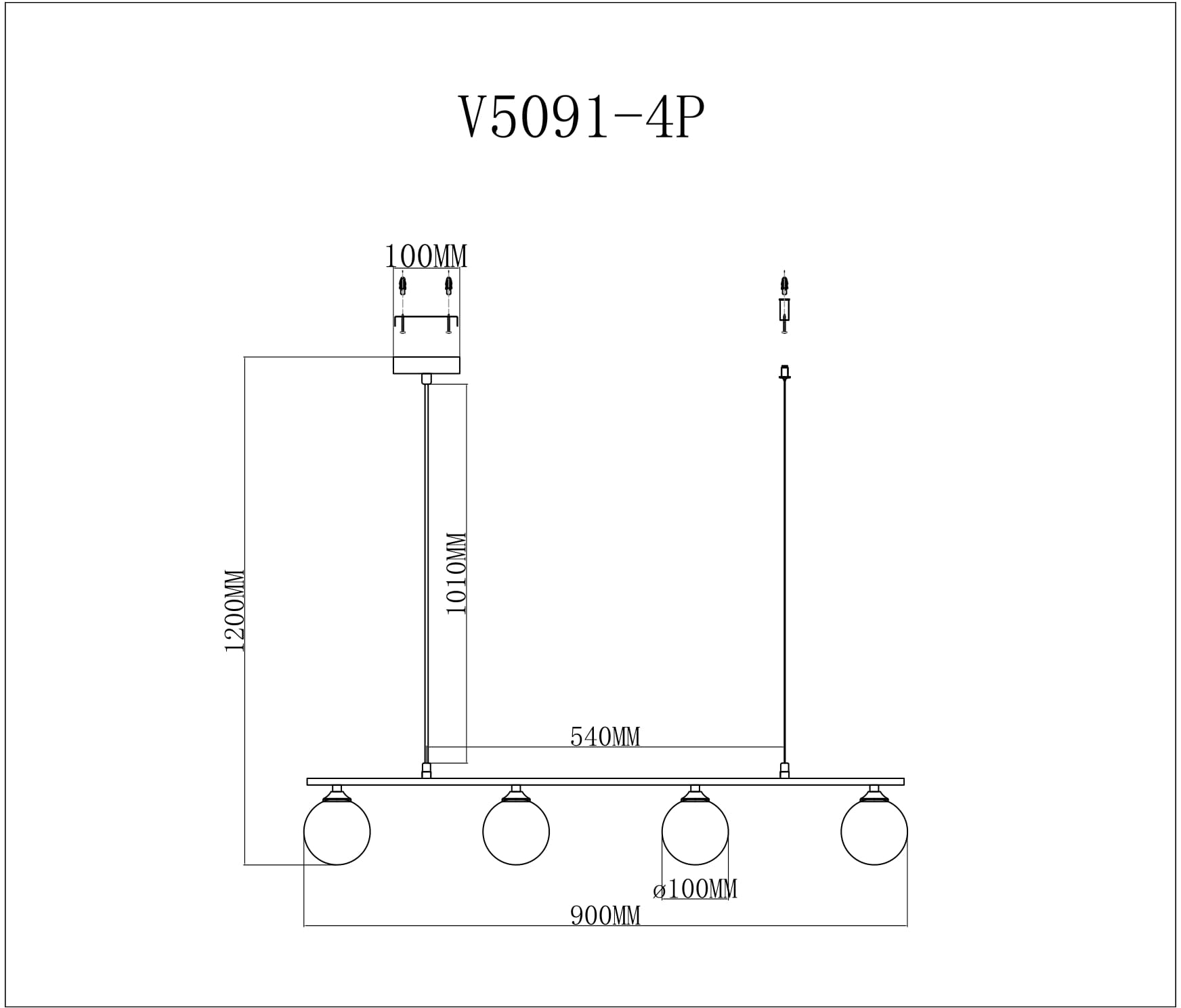 Подвесная люстра Moderli Lingdal V5091-4P