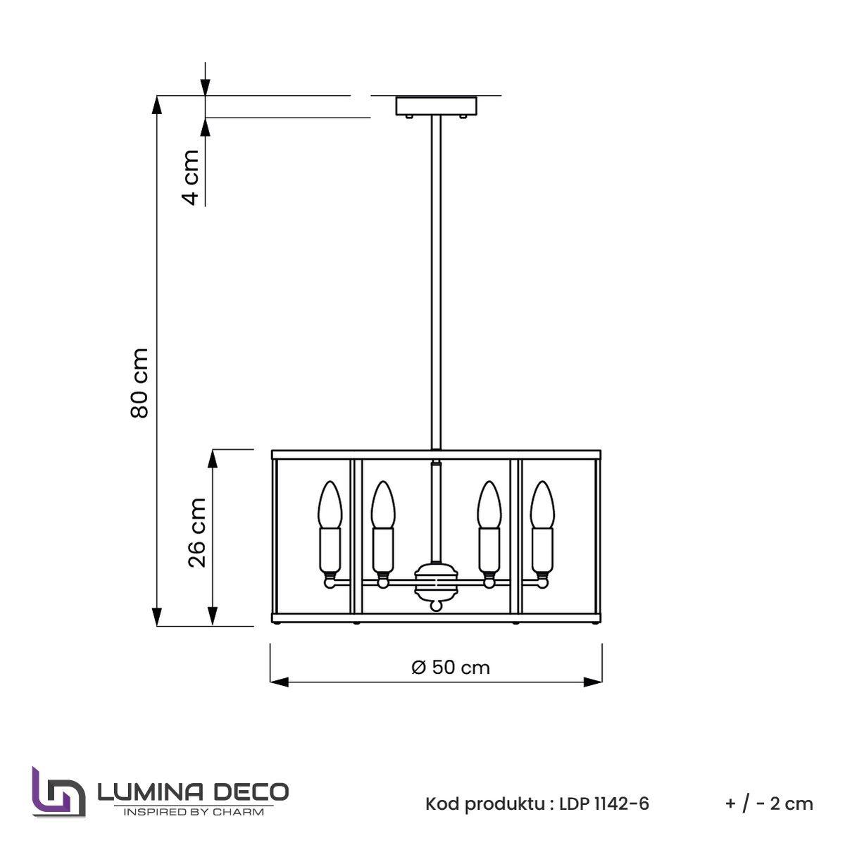 Подвесная люстра Lumina Deco Lorton LDP 1142-6 BK+MD