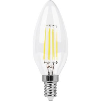 Лампа светодиодная филаментная Feron E14 11W 2700K Свеча Прозрачная LB-713 38006