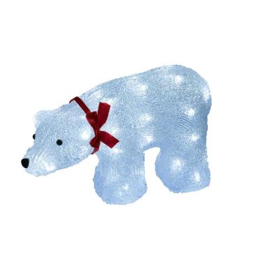 Фигурка светодиодная «Белый медведь» 23x36,5см (07954) Uniel ULD-M3423-040/STA