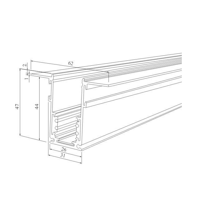 Шинопровод встраиваемый Elektrostandard Slim Magnetic 4690389179075