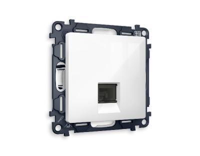 Комплект механизма компьютерной розетки RJ-45(8P8C) CAT6 со шторкой Ambrella Volt Alfa MA112010