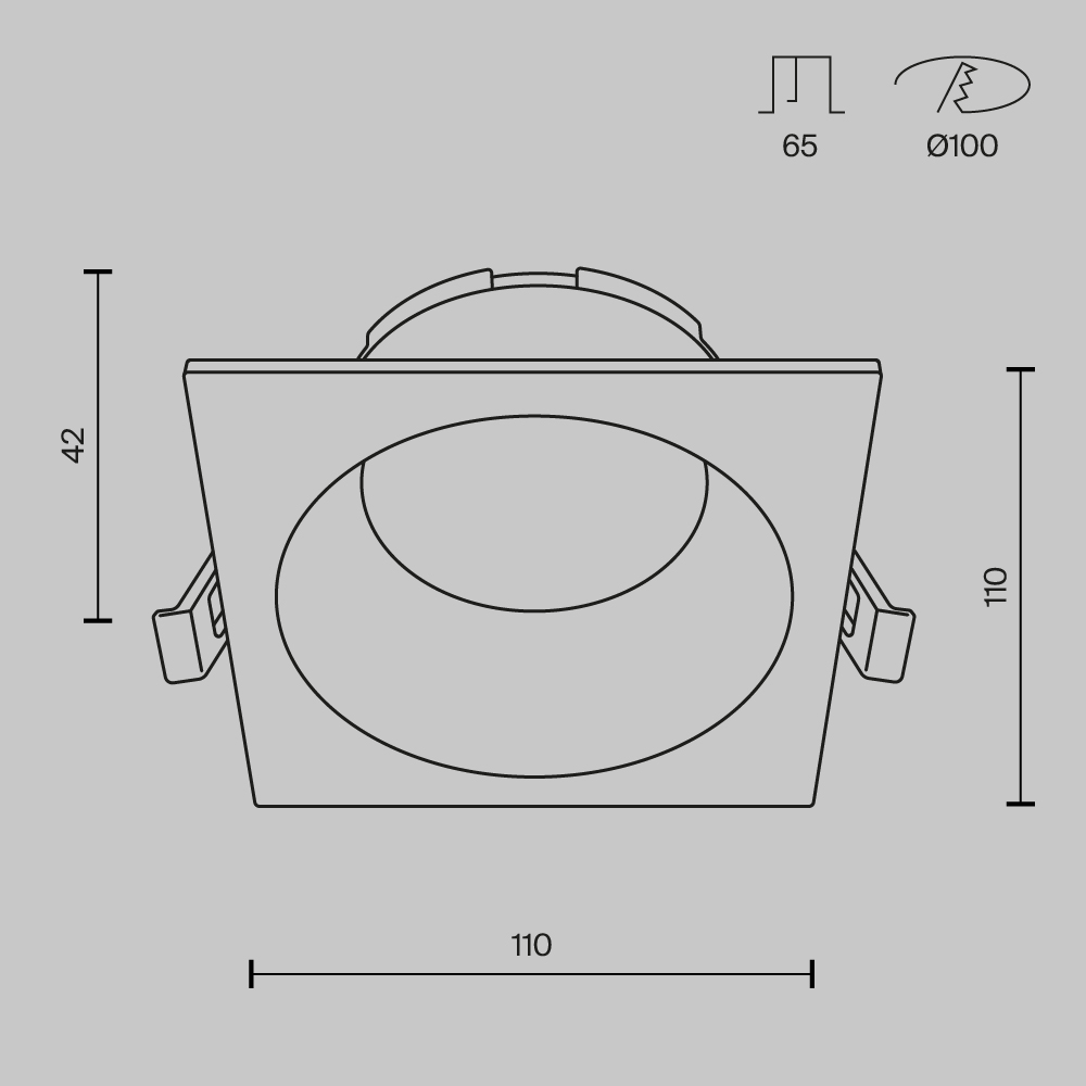 Встраиваемый светильник Maytoni Technical Share DL126-GX53-SQ-W