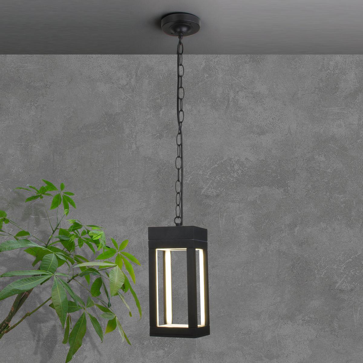 Уличный подвесной светодиодный светильник Elektrostandard Frame 1528 Techno Led черный 4690389172366