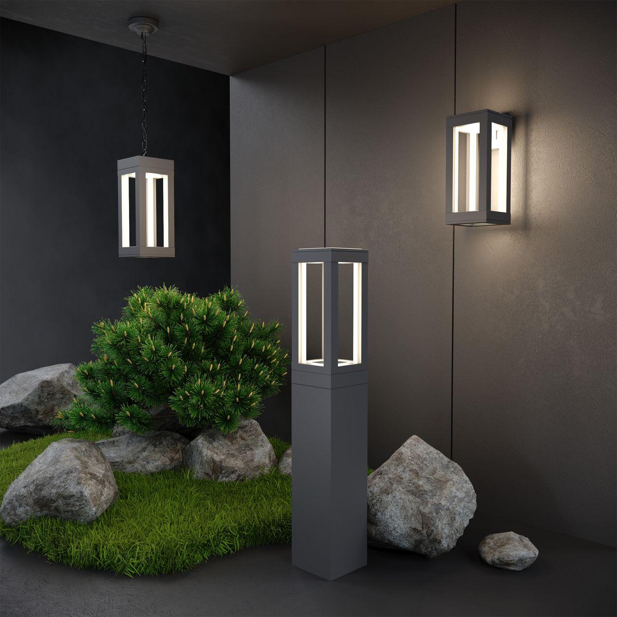 Уличный светодиодный светильник Elektrostandard Frame 1529 Techno Led серый 4690389172373 - Elektrostandard.net Уличный светодиодный светильник Elektrostandard Frame 1529 Techno Led серый 4690389172373