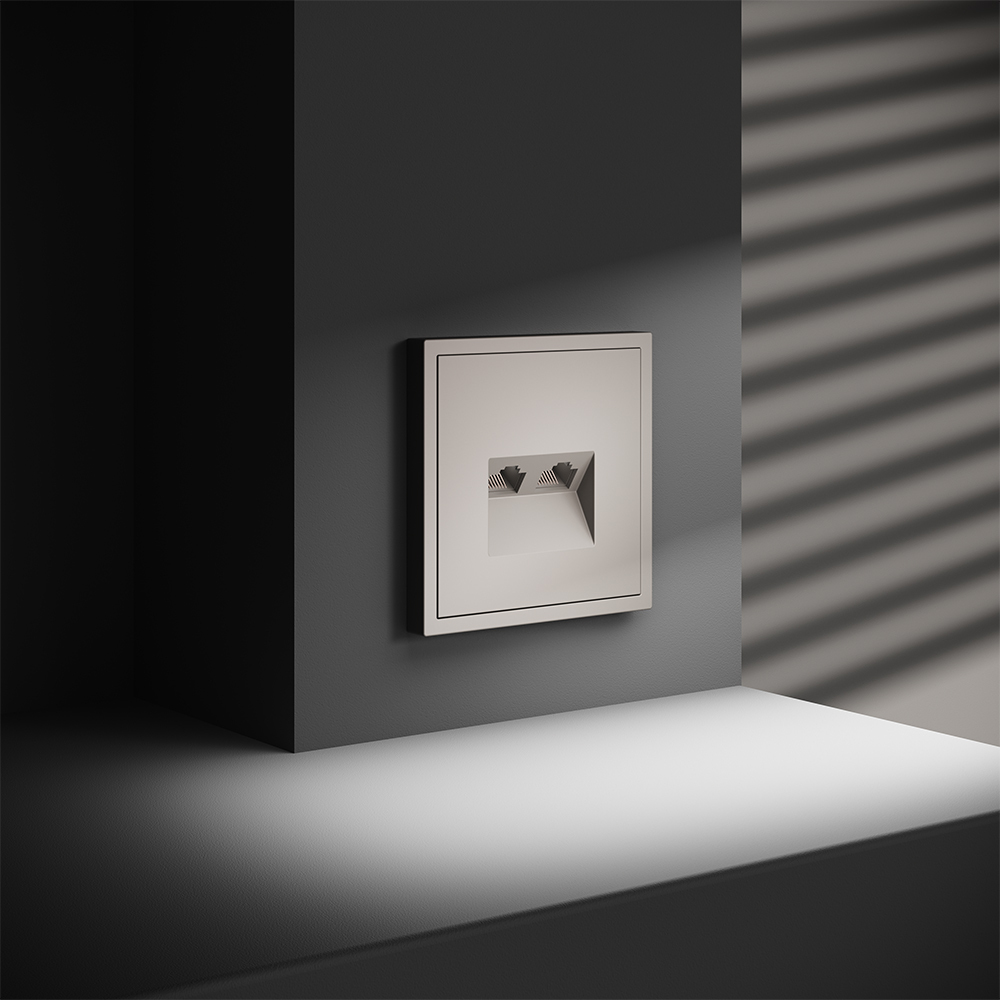 Розетка компьютерная двойная Voltum S70 VLS060203