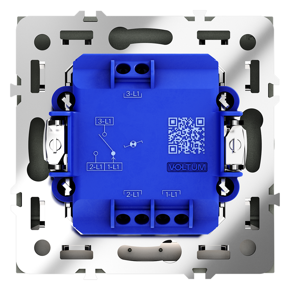 Проходной переключатель одноклавишный с подсветкой Voltum S70 VLS010408