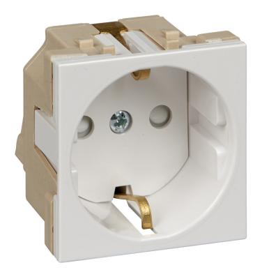 Розетка "В45" С/У С ЗК для каб. кан. (250В, 16А, защ. шторки) бел. Systeme Electric RN16-113-B