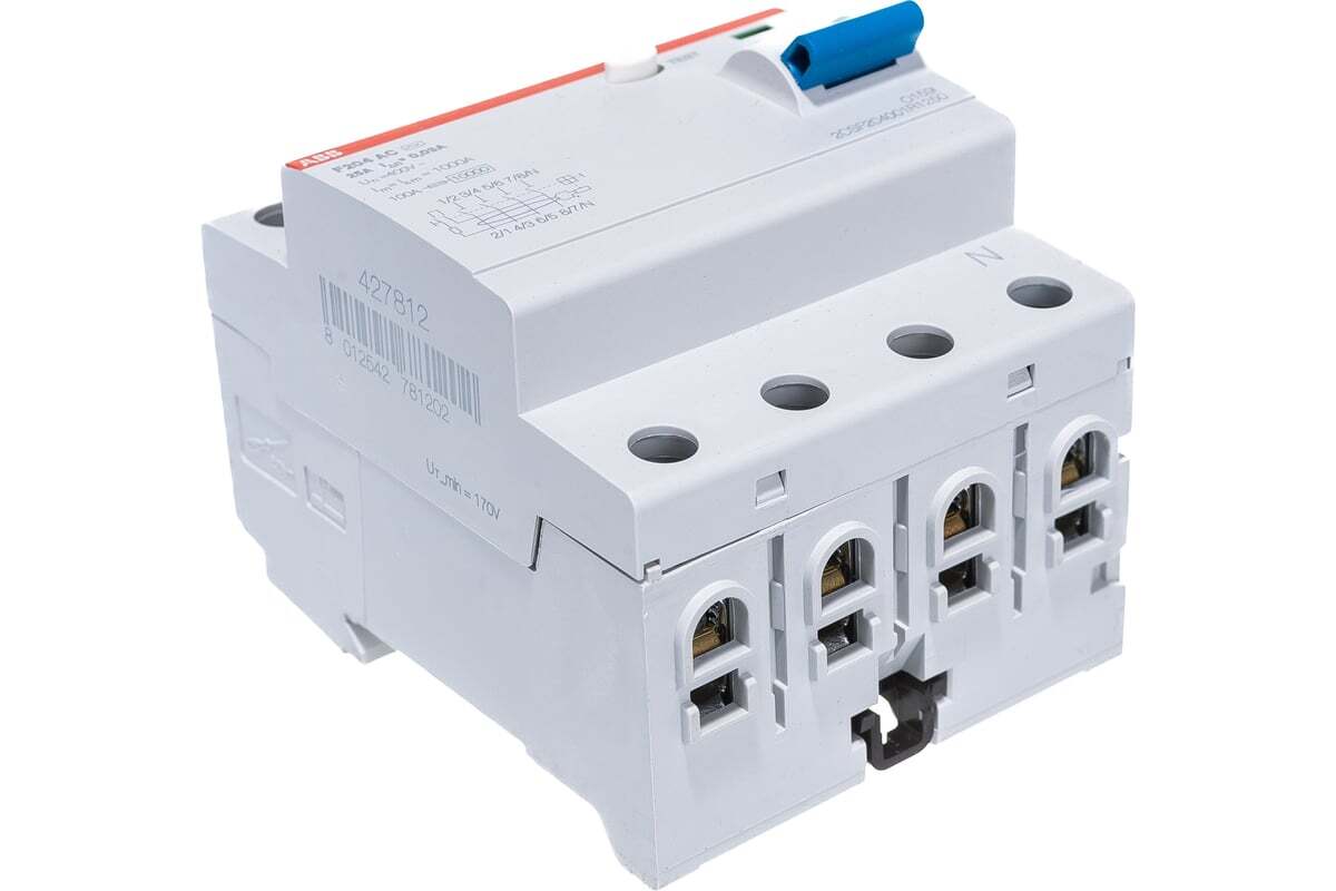 УЗО ABB F204 4P 25A 30mA AC