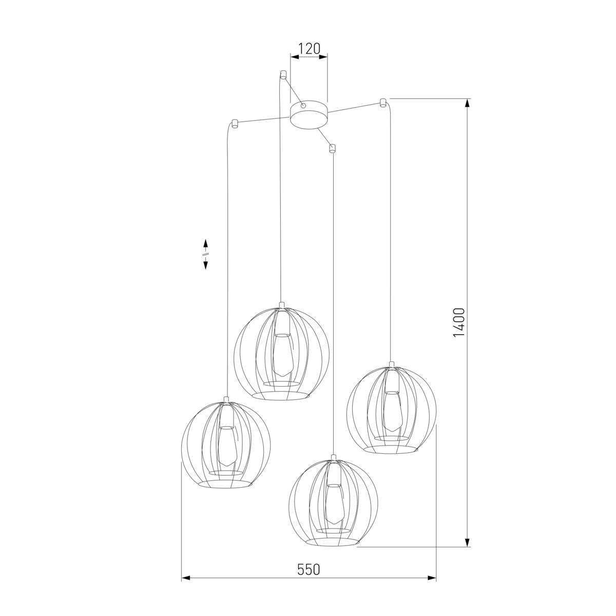 Подвесная люстра TK Lighting 6598 Jaula