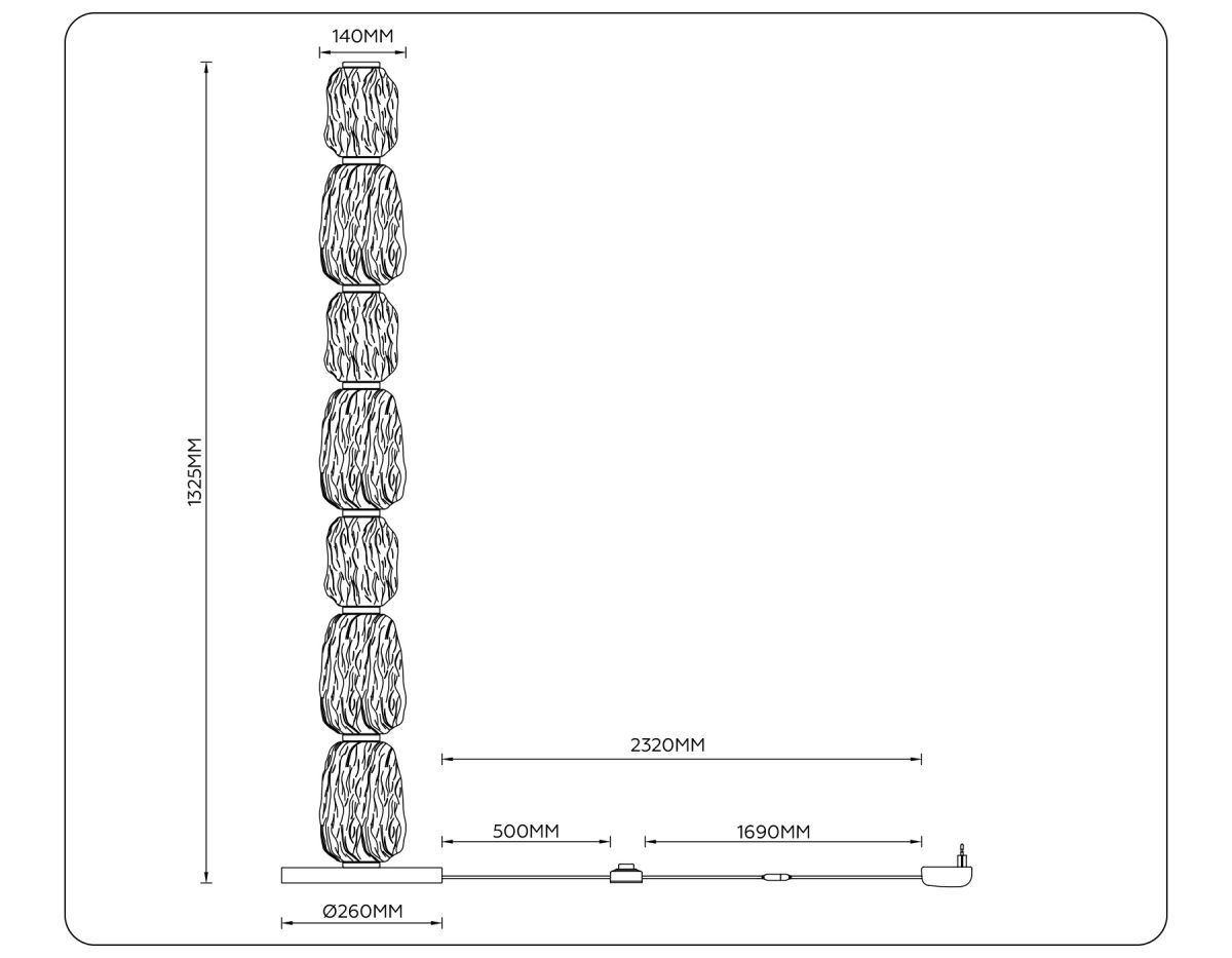 Торшер Ambrella Light High Light Crystal LH30112