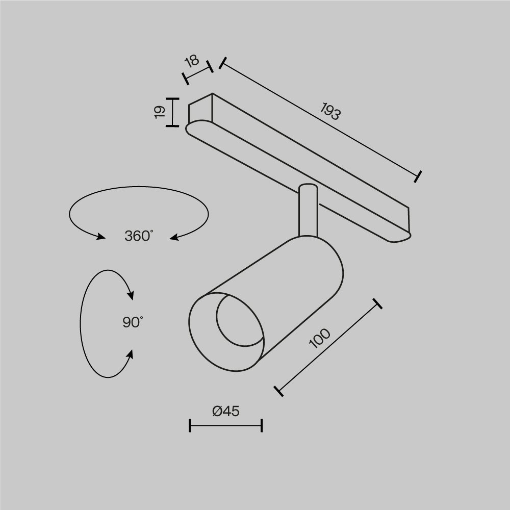 Трековый магнитный светильник Maytoni Focus Led TR032-2-5W3K-M-BW