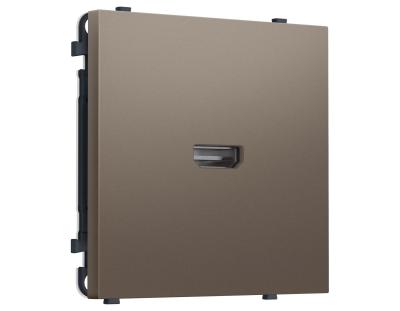 Комплект механизма розетки HDMI 2.1 SIGMA Темная бронза матовый 30V/900MS 4K-120HZ 8K-60Hz QUANT PRO Ambrella Volt MS644030 (SP6440, PR223)