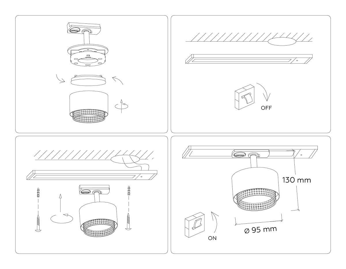 Трековый светильник Ambrella light Track System GL5381