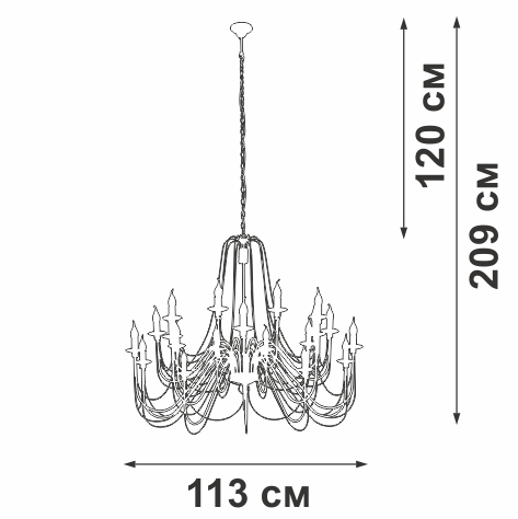 Подвесная люстра Vitaluce V1044-1/20