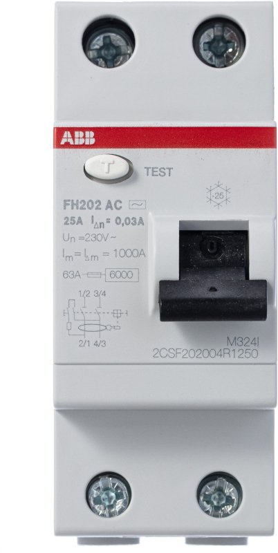 УЗО ABB FH202 2P 25A 30mA  AC