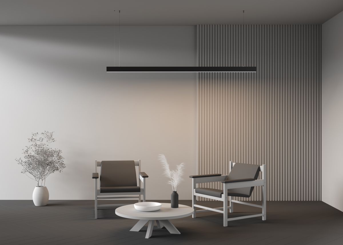 Линейный подвесной светильник Maytoni Technical 4000K 35x67 (Черный, 2 м) LL312048