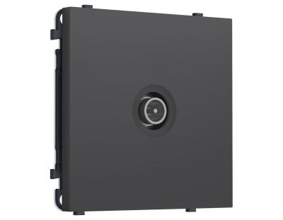 Комплект механизма TV розетки оконечной экранированной SIGMA Графит Мягкое касание 5-1000MHz 3dB QUANT PRO Ambrella Volt MS913005 (SP9130, PR199)