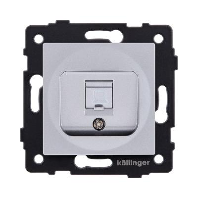 Розетка Ethernet RJ45 Cat.6, серый Kollinger REA-018GY для Aspekt, Eleganz, Reflex