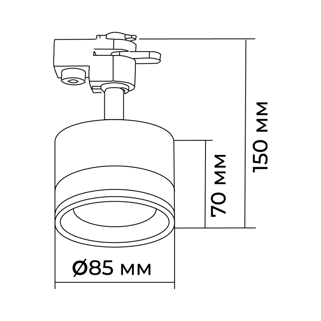 Трековый однофазный светильник Apeyron 16-88