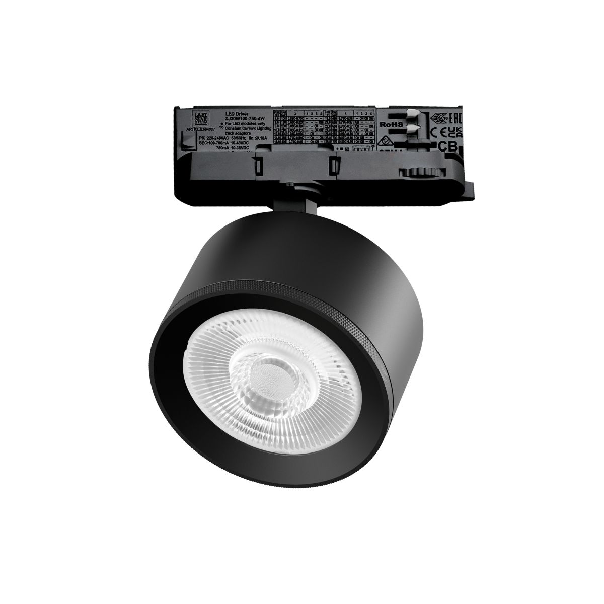 Трековый трехфазный светильник Quattro LED 60G с адаптером Lightstar Alta Pro A5547QT60G