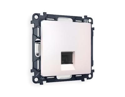Комплект механизма телефонной розетки RJ-11(4P4C) со шторкой Ambrella Volt Alfa MA212030