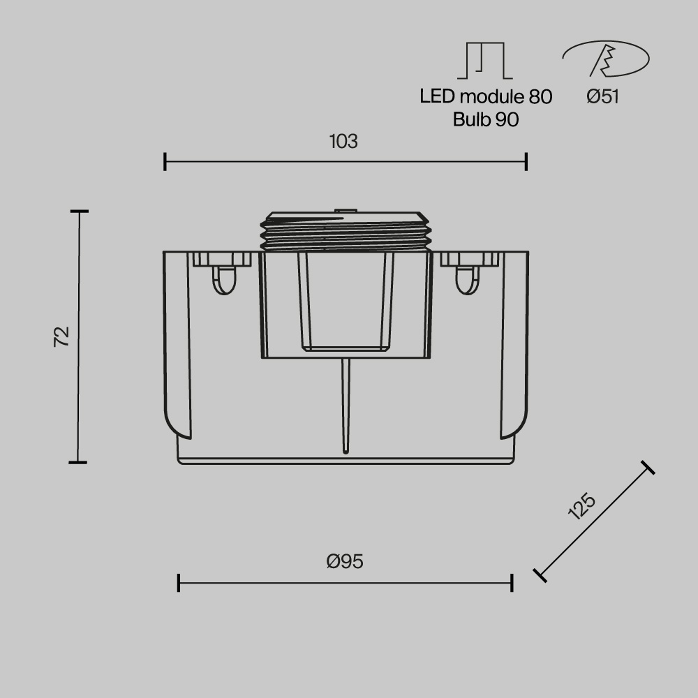 Встраиваемый светильник Maytoni Technical Intro 2.0 DL136-GU10-W