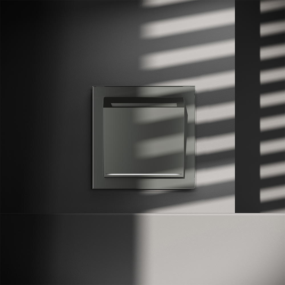 Выключатель встраиваемый Voltum S70 карточный 16А, (титан) VLS010706