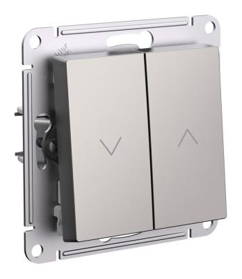 Выключатель 2-клавишный жалюзи, 10А, механизм Systeme Electric AtlasDesign Шампань ATN000519