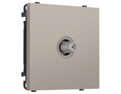 Комплект механизма TV розетки SAT SIGMA Серо-бежевый матовый 5-2400MHz 3.5dB QUANT PRO Ambrella Volt MS373050 (SP3730, PR215)
