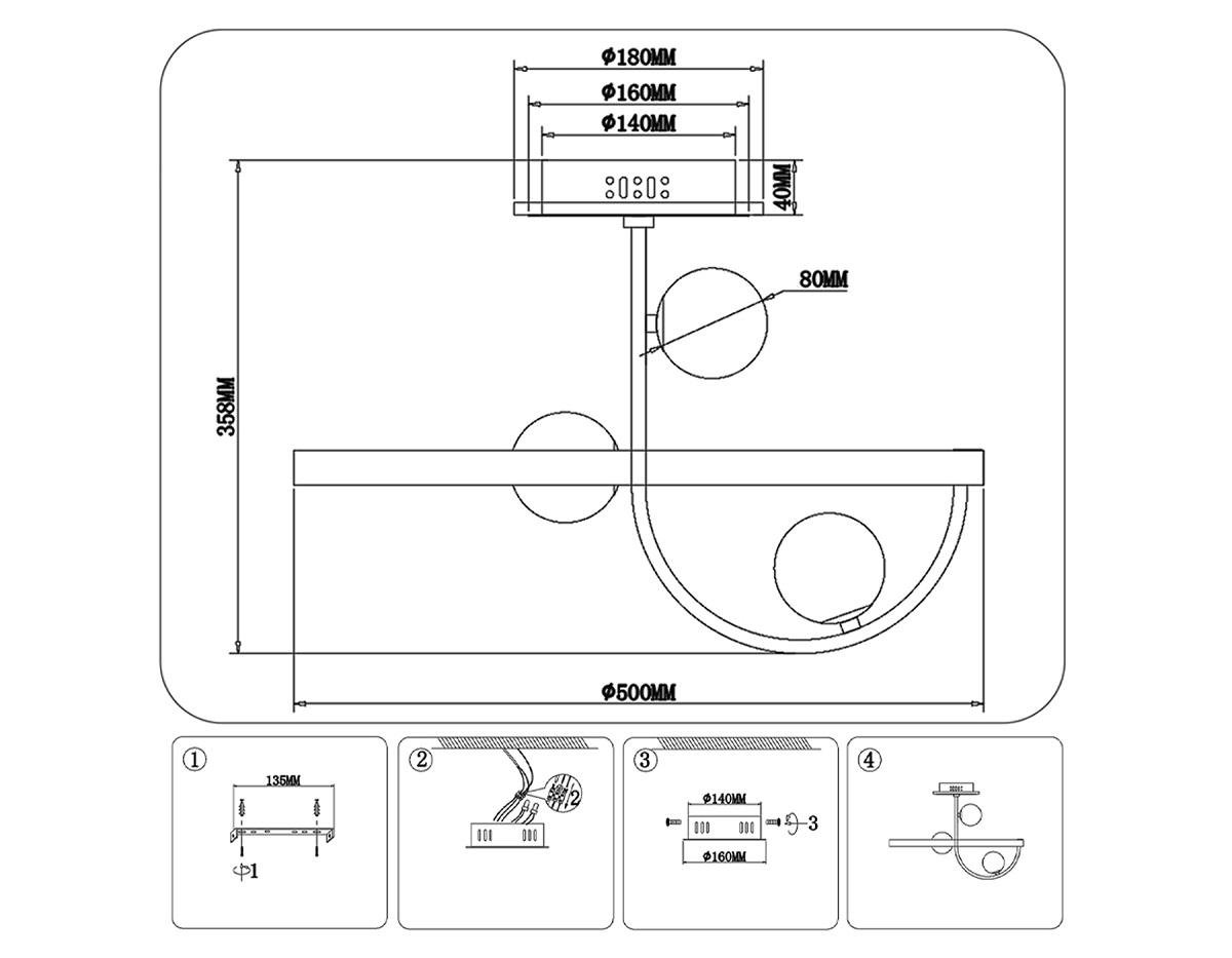 Потолочная светодиодная люстра Ambrella light Comfort LineTech FL66263 - Elektrostandard.net Потолочная светодиодная люстра Ambrella light Comfort LineTech FL66263