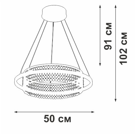 Подвесная люстра Vitaluce V54000-0/1S