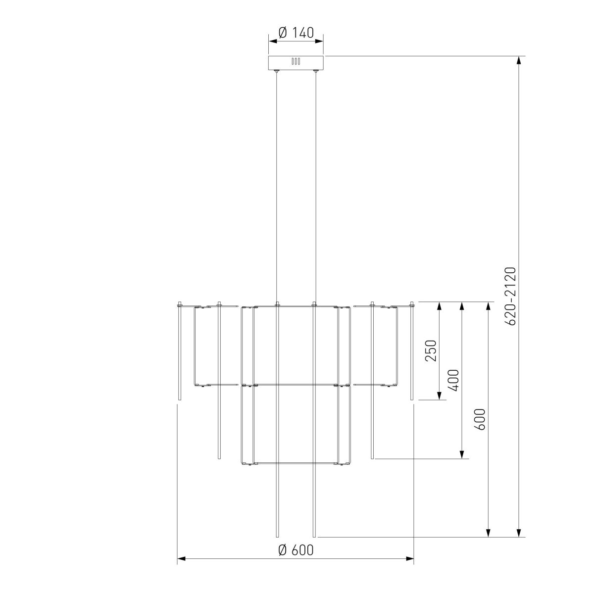 Подвесная люстра Bogate's Queen 91102 LED a072015