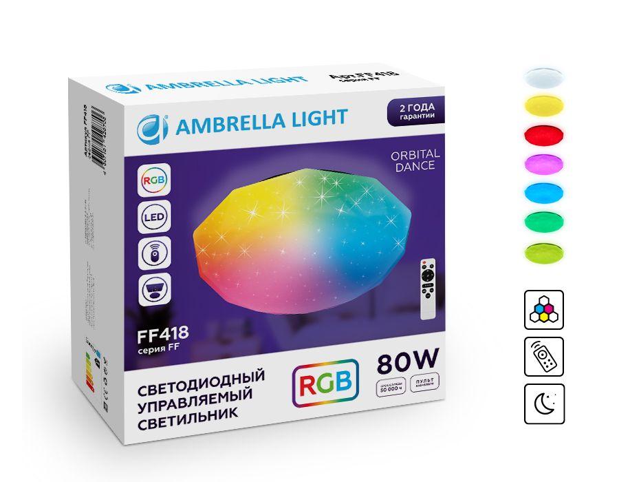 Потолочный светодиодный светильник Ambrella light Orbital Dance FF418