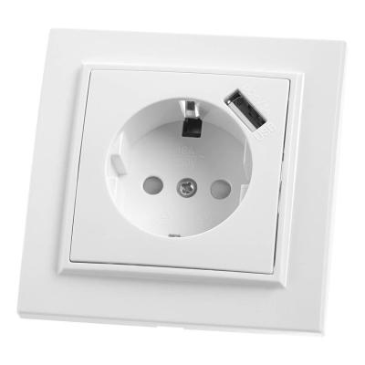 Розетка Feron Stekker Эрна с/з 16A 250V USB белый PST16901101 39051 Розетка Feron Stekker Эрна с/з 16A 250V USB белый PST16901101 39051
